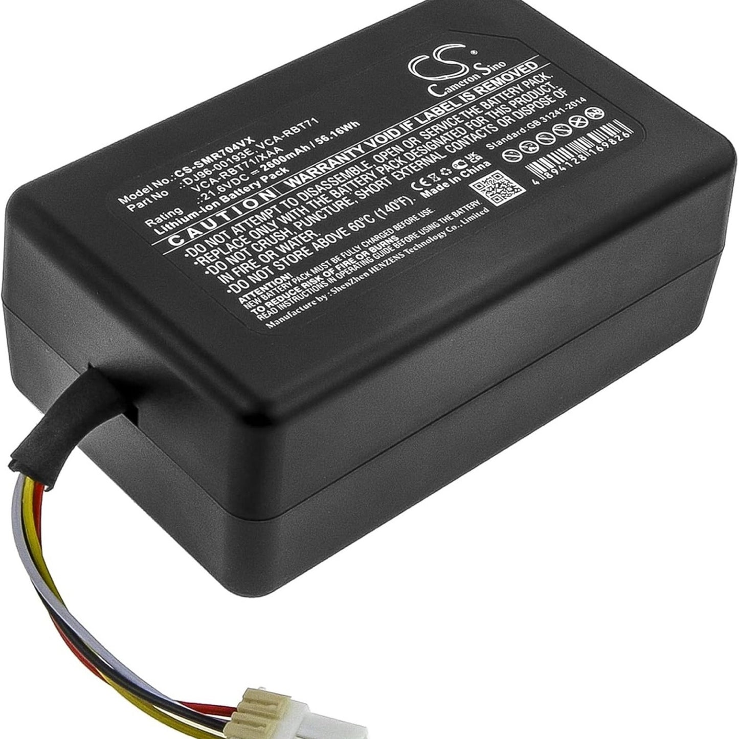 2600mAh / 56.16Wh Replacement Battery for Samsung DJ96-00193E, VCA-RBT71, PowerBo