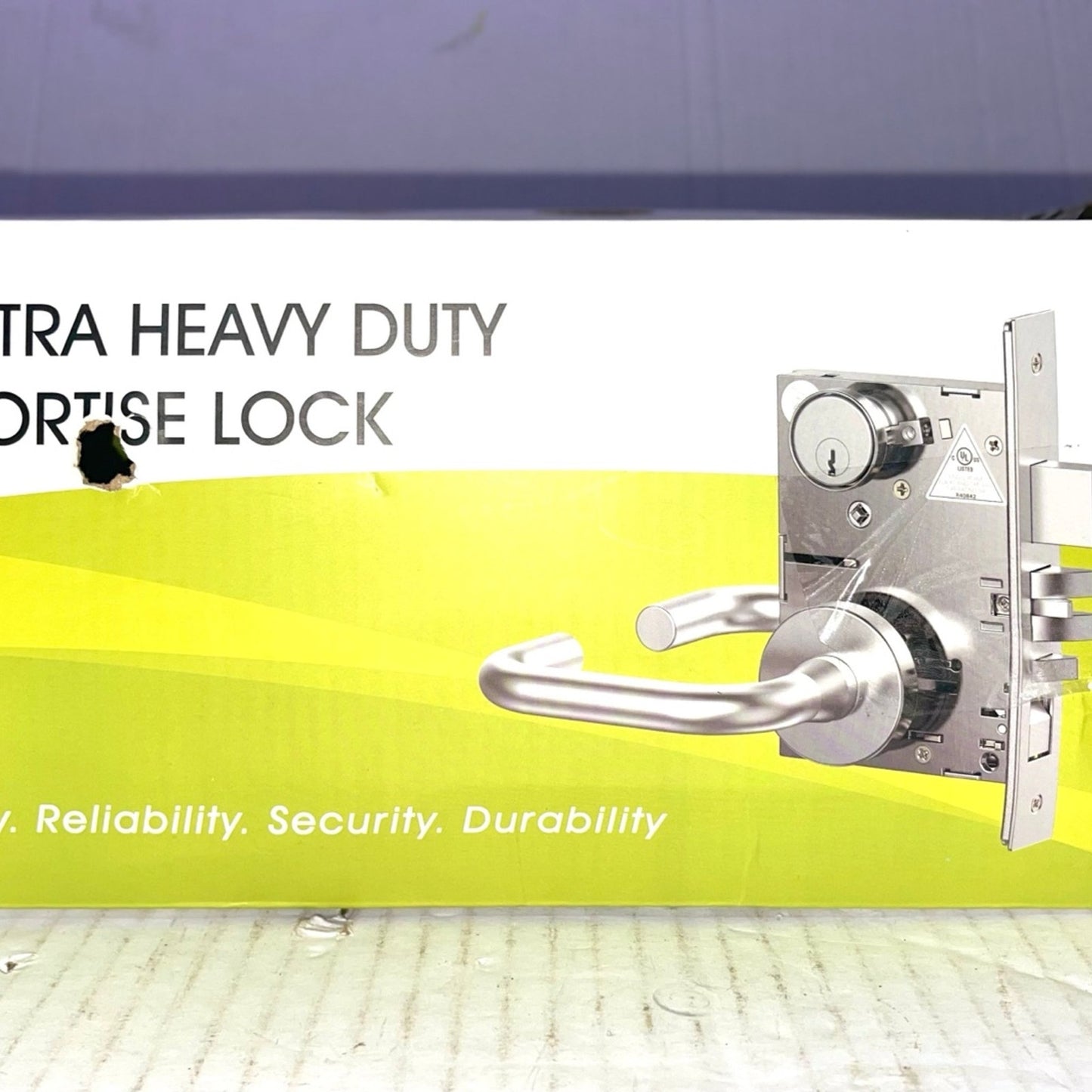 Commercial Heavy Duty Mortise Lock Escutcheon Plate Handle Set for Entrance/Office Front Door F20