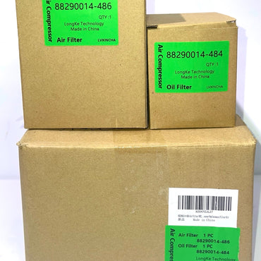 Air Filter 88290014-486 Oil Filter 88290014-484 for Air Compressors Replacement Filter Kit