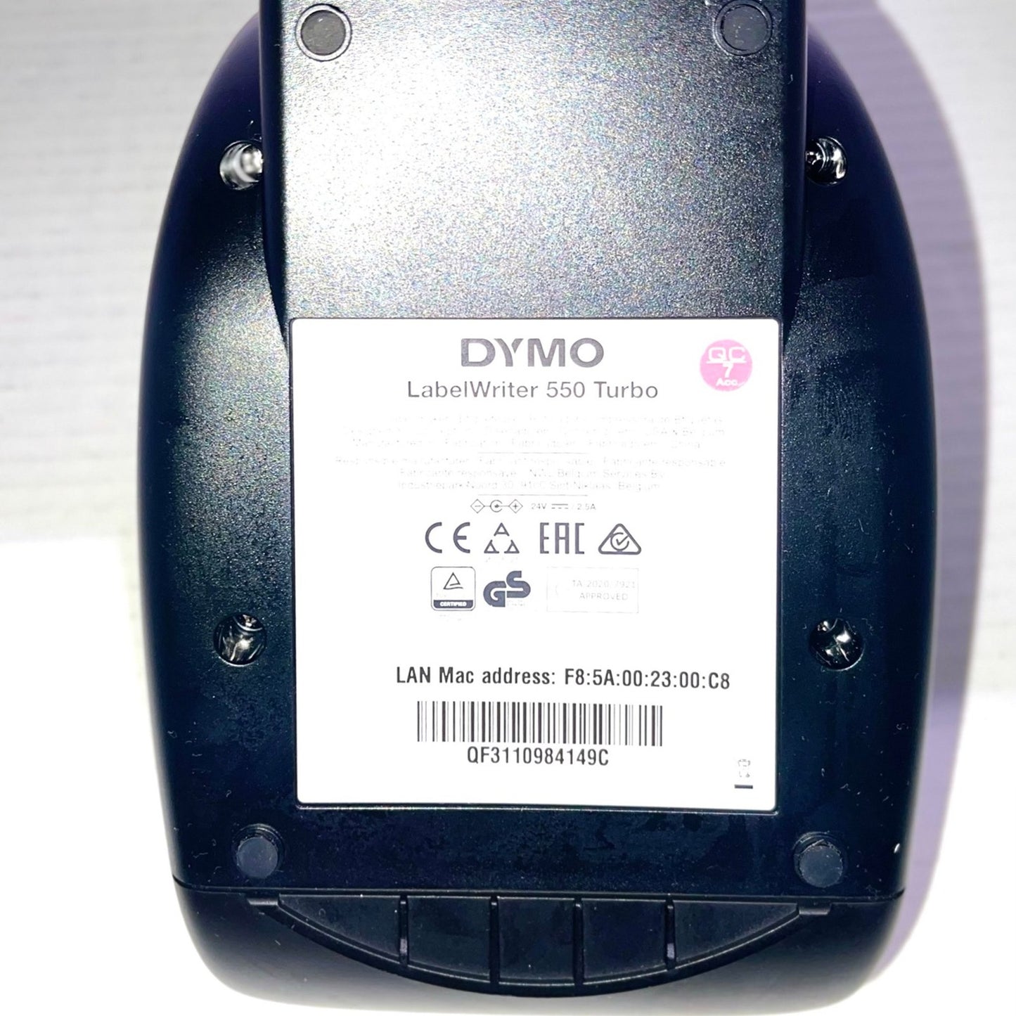 DYMO LabelWriter 550 Turbo Direct Thermal Label Maker - USB and LAN Connectivity Monochrome Label Printer - 300 dpi, Print up to 90 Labels Per Minute, Auto Label Recognition - BROAGE Printer_Cable