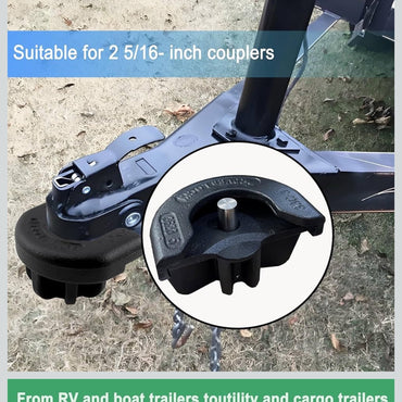 2 5/16” Trailer Lock,Heavy-Duty Anti Theft Trailer Hitch Lock Stainless Steel Locking Pin,Trailer Coupler Lock for Trailers RVs Trucks Boatsock,Heavy-Duty Anti Theft Trailer Hitch Lock Stainless Steel Lo