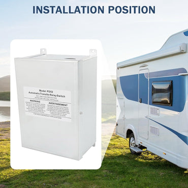 50 AMP Automatic Transfer Switch for RV Outdoor Speedboats 120/240 VAC Generator Applied to RV, Speedboats, 120/240 Volt Power Sources