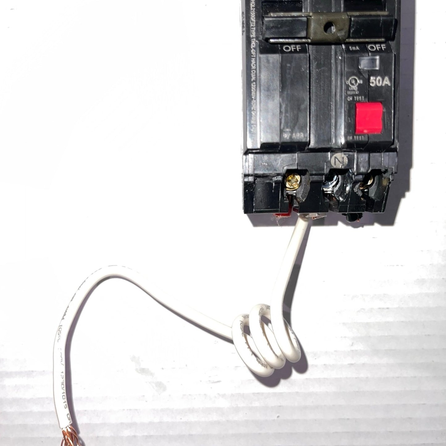 50A 240-Volts Double Pole Circuit Breaker 50 Amp Double Pole Ground Fault Breaker with Self-Test ABB Q-Line THQL2150GFT2P