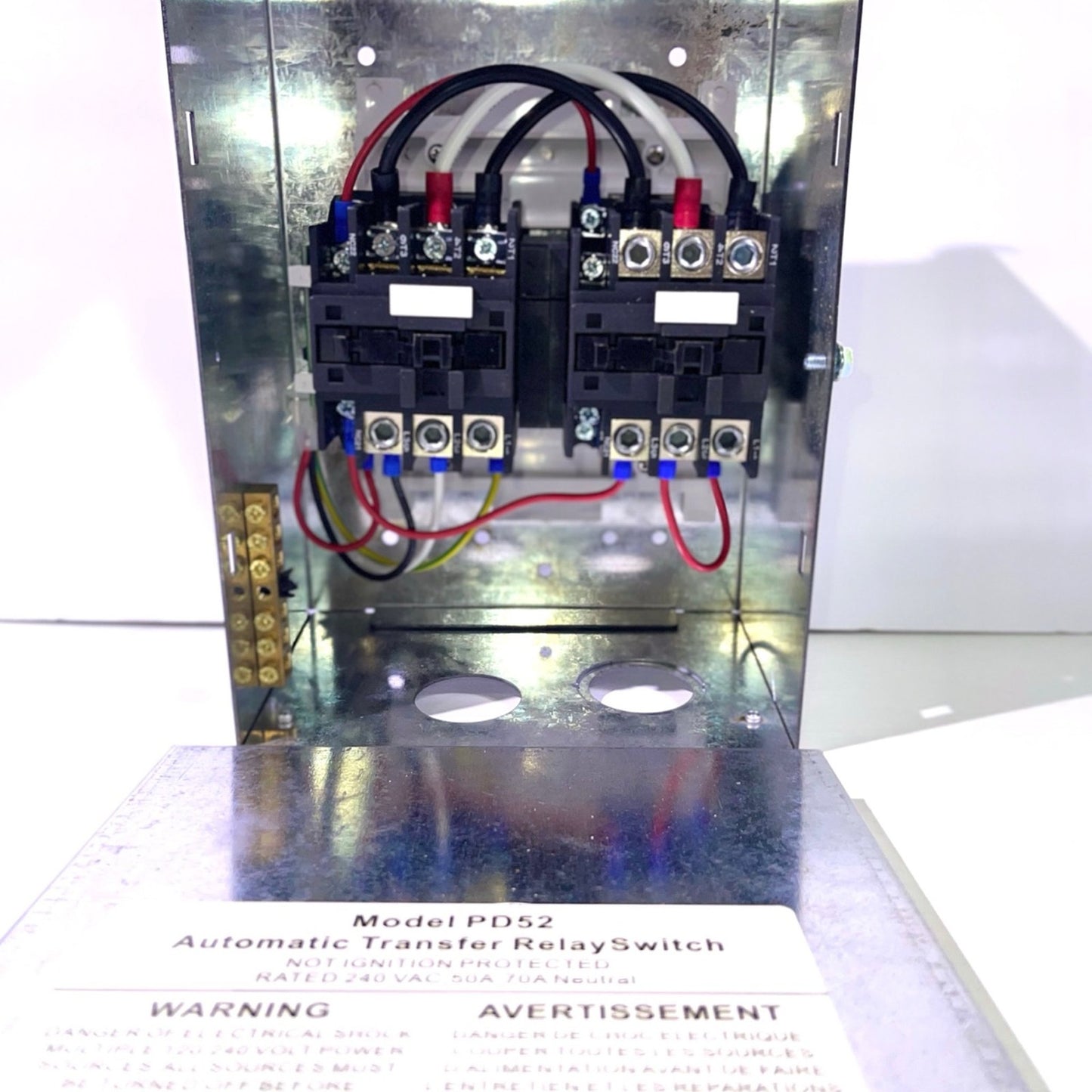 50 AMP Automatic Transfer Switch for RV Outdoor Speedboats 120/240 VAC Generator Applied to RV, Speedboats, 120/240 Volt Power Sources