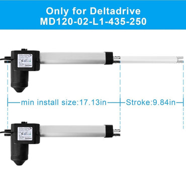 Fromann 450158 MD120-02-L1-435-250 for Power Recliner Lift Chairs Motor Actuator Replacement