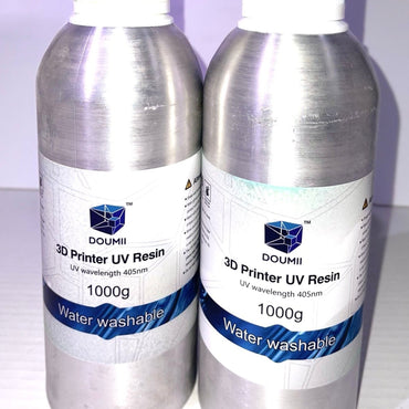 3D Resin Printing 2PK 1000G Water Washable 405nm UV Cured Green LCD DOUMII Print