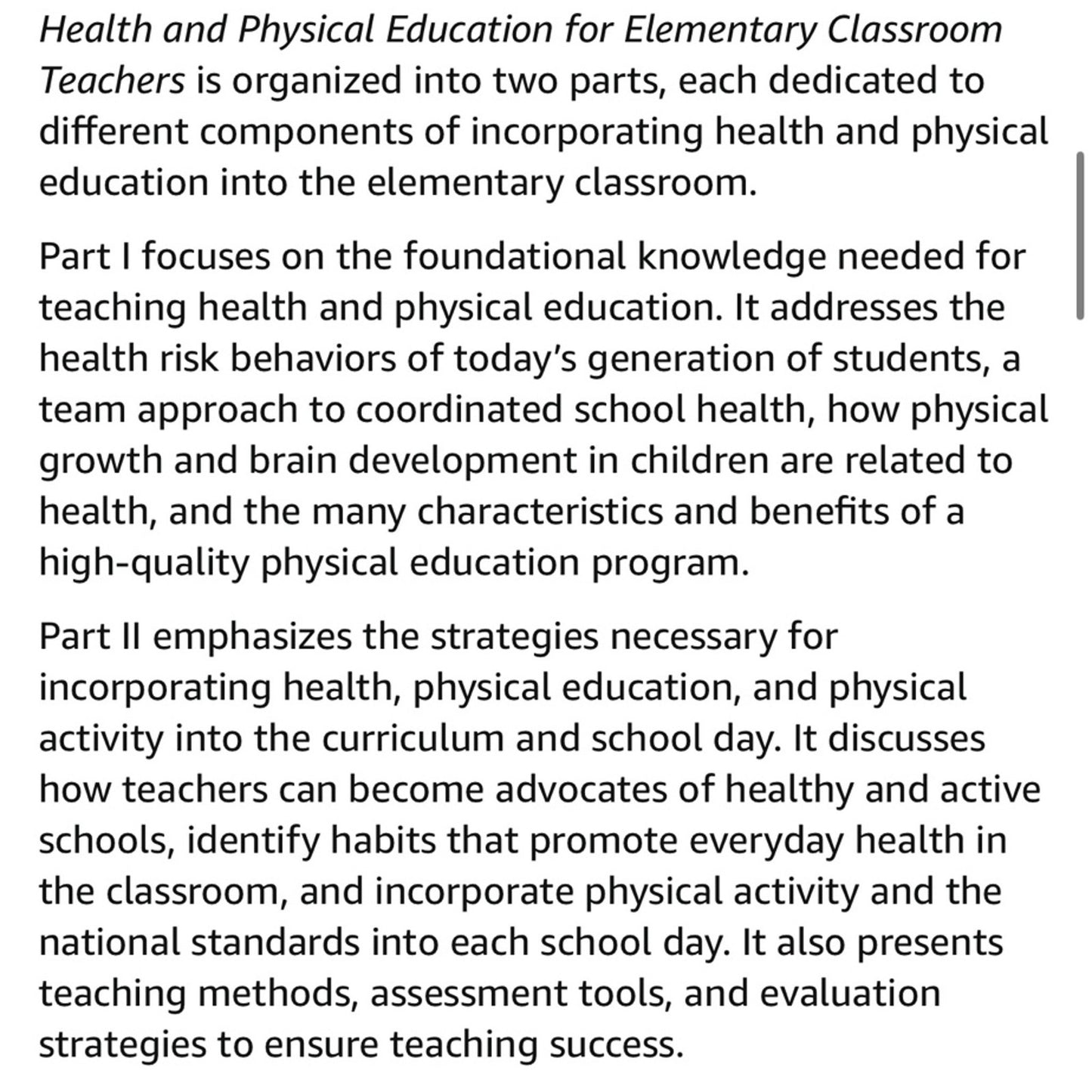 Health and Physical Education for Elementary Classroom Teachers: An Integrated Approach (SHAPE America set the Standard) ISBN-13: 978-1450459914, ISBN-10: 1450459919