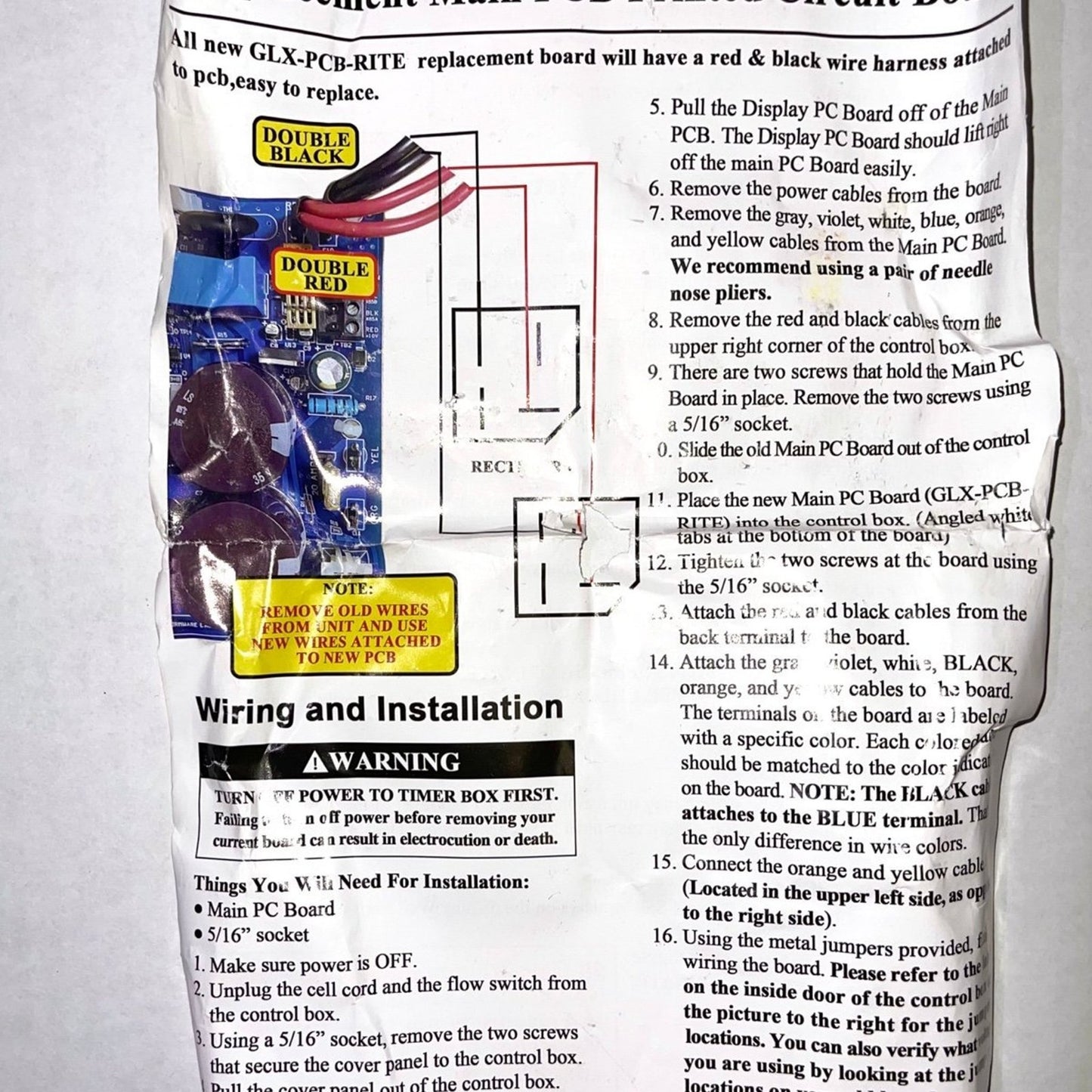 GLX-PCB-RITE Main Printed Circuit Board Replacement for Hayward Goldline AquaRite Salt Chlorine Generators