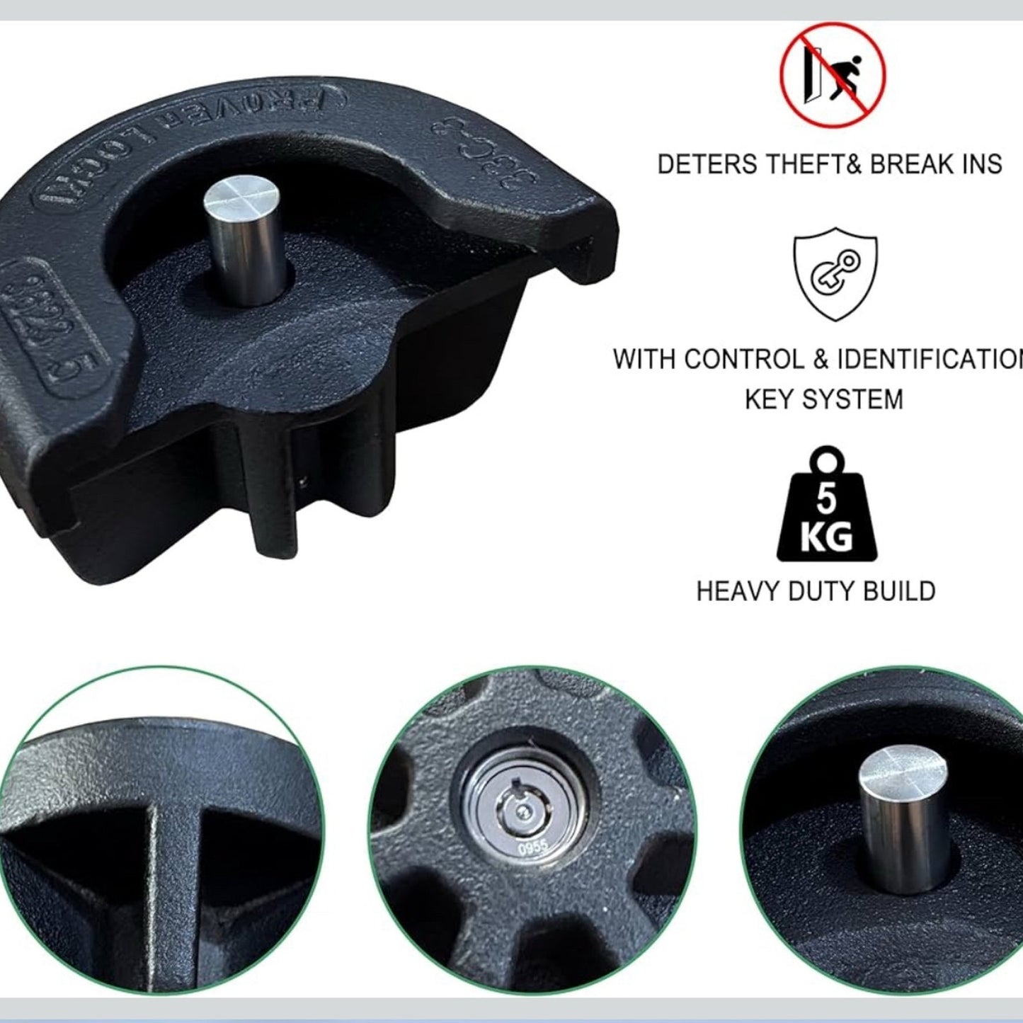 2 5/16” Trailer Lock,Heavy-Duty Anti Theft Trailer Hitch Lock Stainless Steel Locking Pin,Trailer Coupler Lock for Trailers RVs Trucks Boatsock,Heavy-Duty Anti Theft Trailer Hitch Lock Stainless Steel Lo