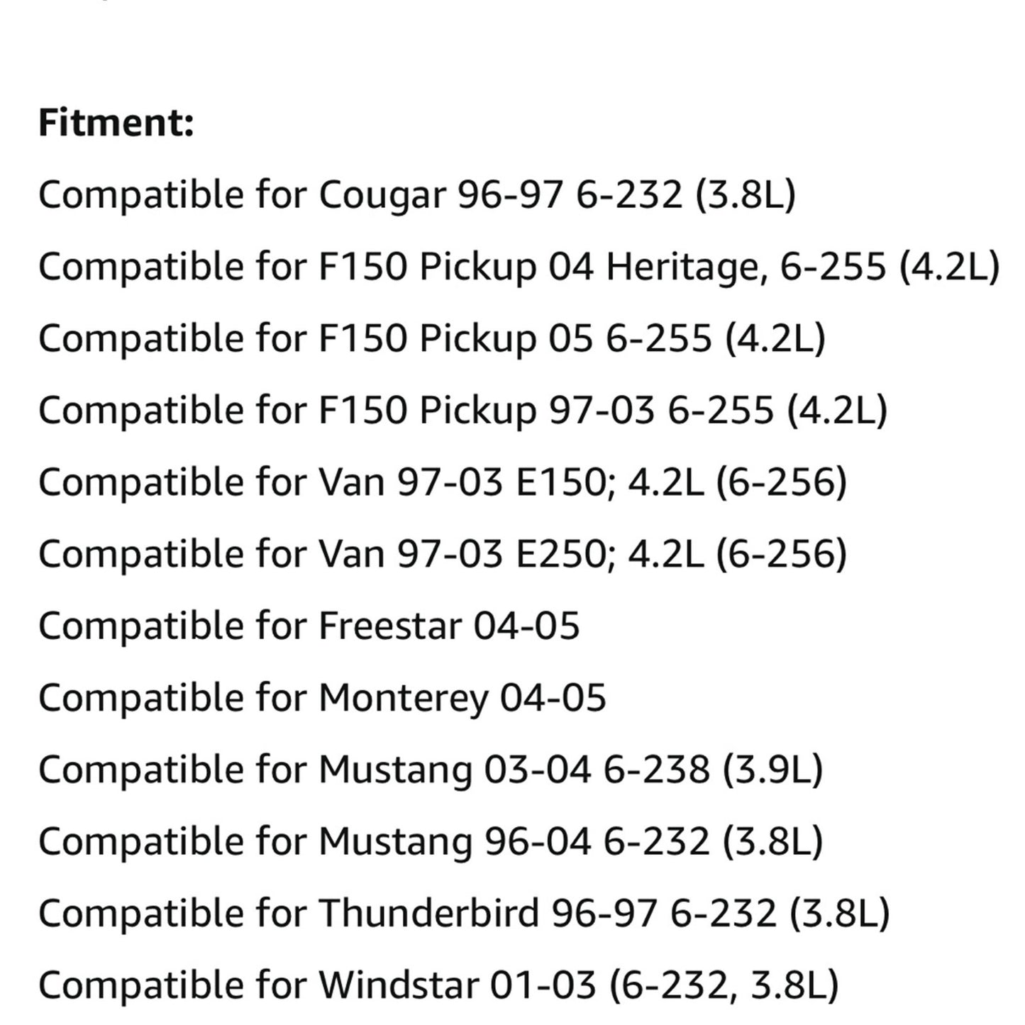 Timing Cover Oil Pump for Ford F150 Pickup Cougar Van Freestar Monterey Mustang Thunderbird Windstar Engine Timing Chain Oil Pump Cover Assembly Replacement TC232EN EQ-TC232EN