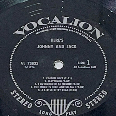 JOHNNY & JACK - here's VOCALION 73832 (LP vinyl record) 1968 VL 73832