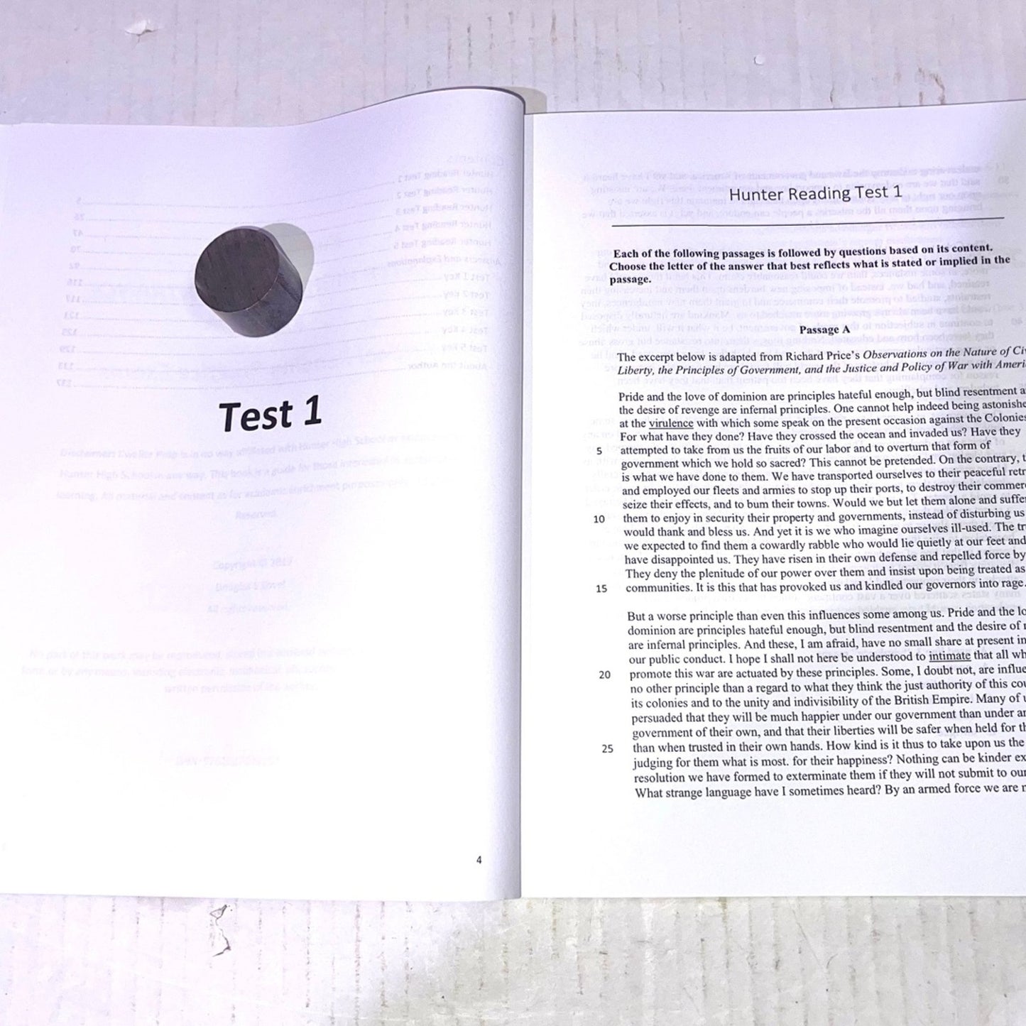 KWELLERPREP HUNTER HIGH SCHOOL ENTRANCE EXAM
CRITICAL READING PRACTICE EXAMS NEW