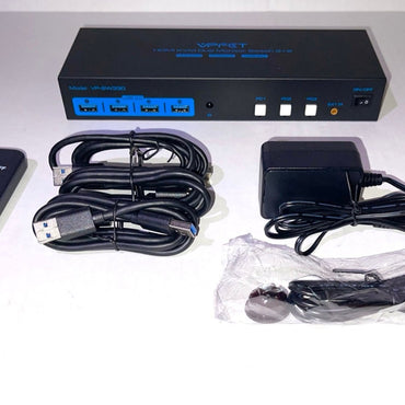 HDMI KVM Switch 2 Monitors 3 Computers EDID Simulation 4K@60Hz 3 Ports KVM Switc