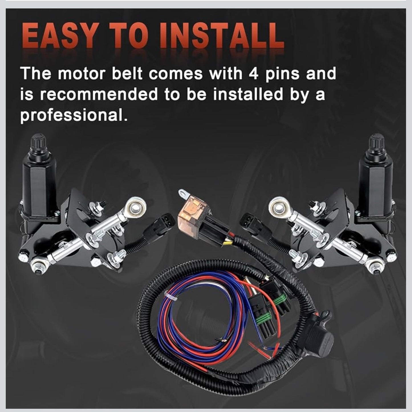 914015 Electric Headlight Motor Conversion Kit 2X Front Left Right C3 Corvette Headlamp Chevrolet Corvette C3 1968-1982 4-Pins