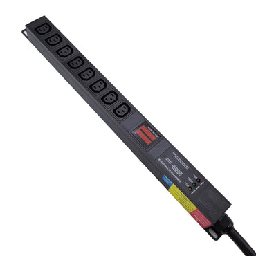 8way C13 C19 30A 120V-240V Metered PDU Current Volts Digital Meter SPD L6-30P amp PDU (06-30A-S005)