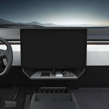 Cybertruck Center Console Dashboard Hidden Tray Organizer Under Screen Storage