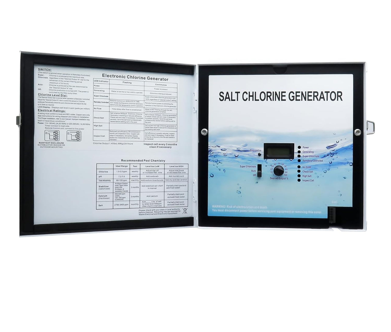 GLX-CTL-RITE Control Unit For Hayward AQR Goldline Aqua Rite Electronic Salt Chlorine Generator,Compatible With T-Cell-3,T-Cell-9 And T-CELL-15 Cell