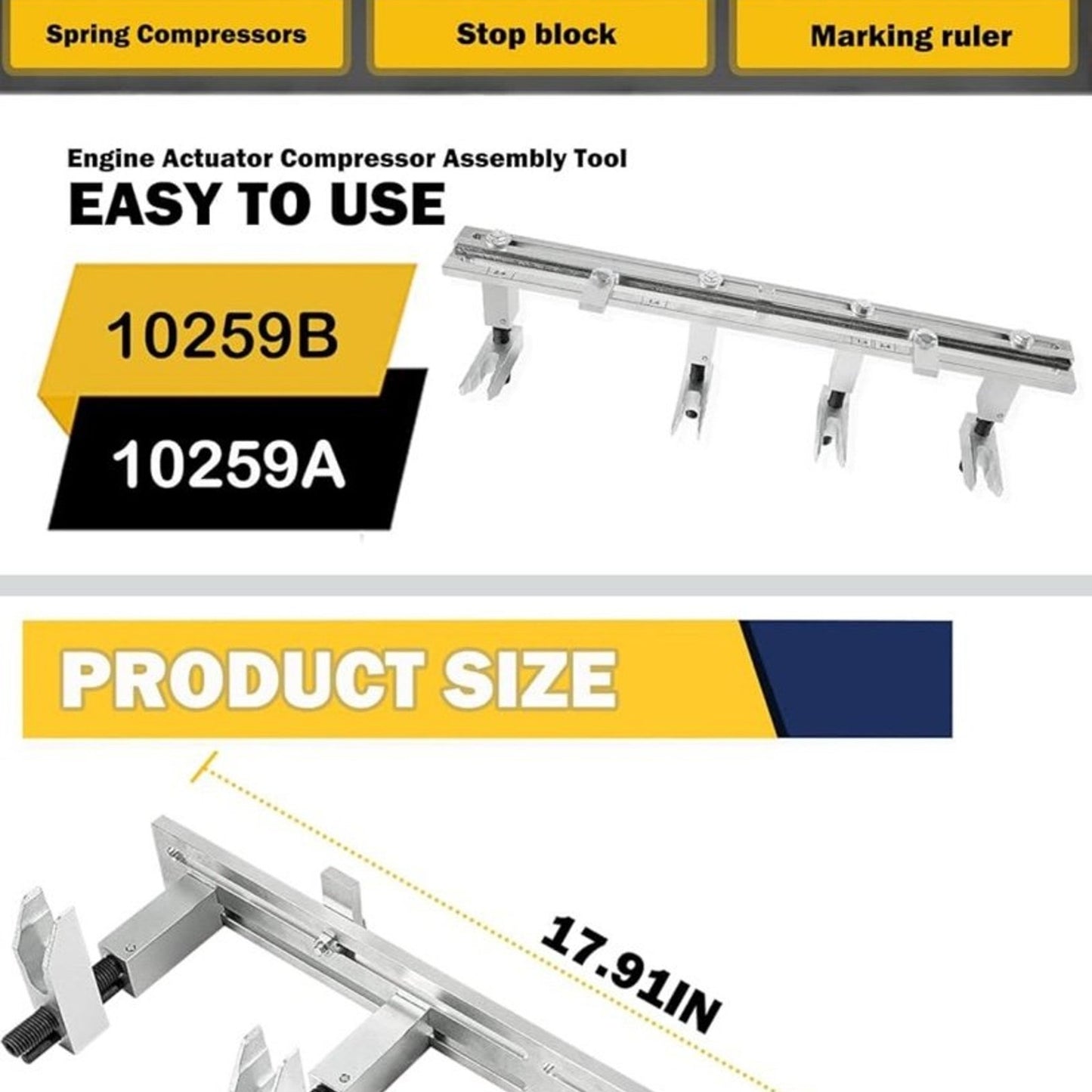 8 Engine Actuator Springs Compressor Assembly Tools 2012-19 Fiat MultiAir Turbo 1.4L 16V / Turbo / 2.4L / BF / FB / FF / PF / UF / VM. Replace Part for 10259B / 10259A