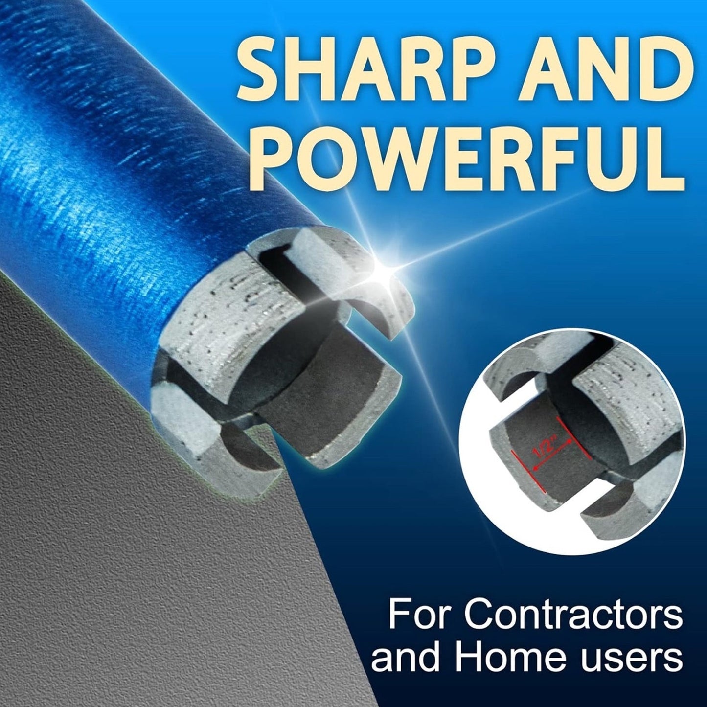 SALI Wet Diamond Core Drill Bits 2"/52mm Diameter, 15"/380mm Drilling Depth Conc