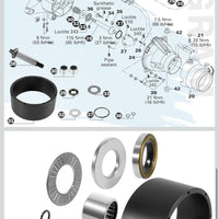 Complete Jet Pump Rebuild Kit Impeller Removal Installation Tool Fit for 1994-2002 SeaDoo RFI GS GSI GSX GTI GTX HX SP SPI SPX XP