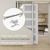 Pocket Door Frame Kit with Hardware & Soft Close, Sliding Smoothly Quietly Hidden Door Kit, for 18-36 W x 80 H Doors, 2 x 4 Studs Pocket Doors Hardware for Bathroom or Bedroom Easy to Install