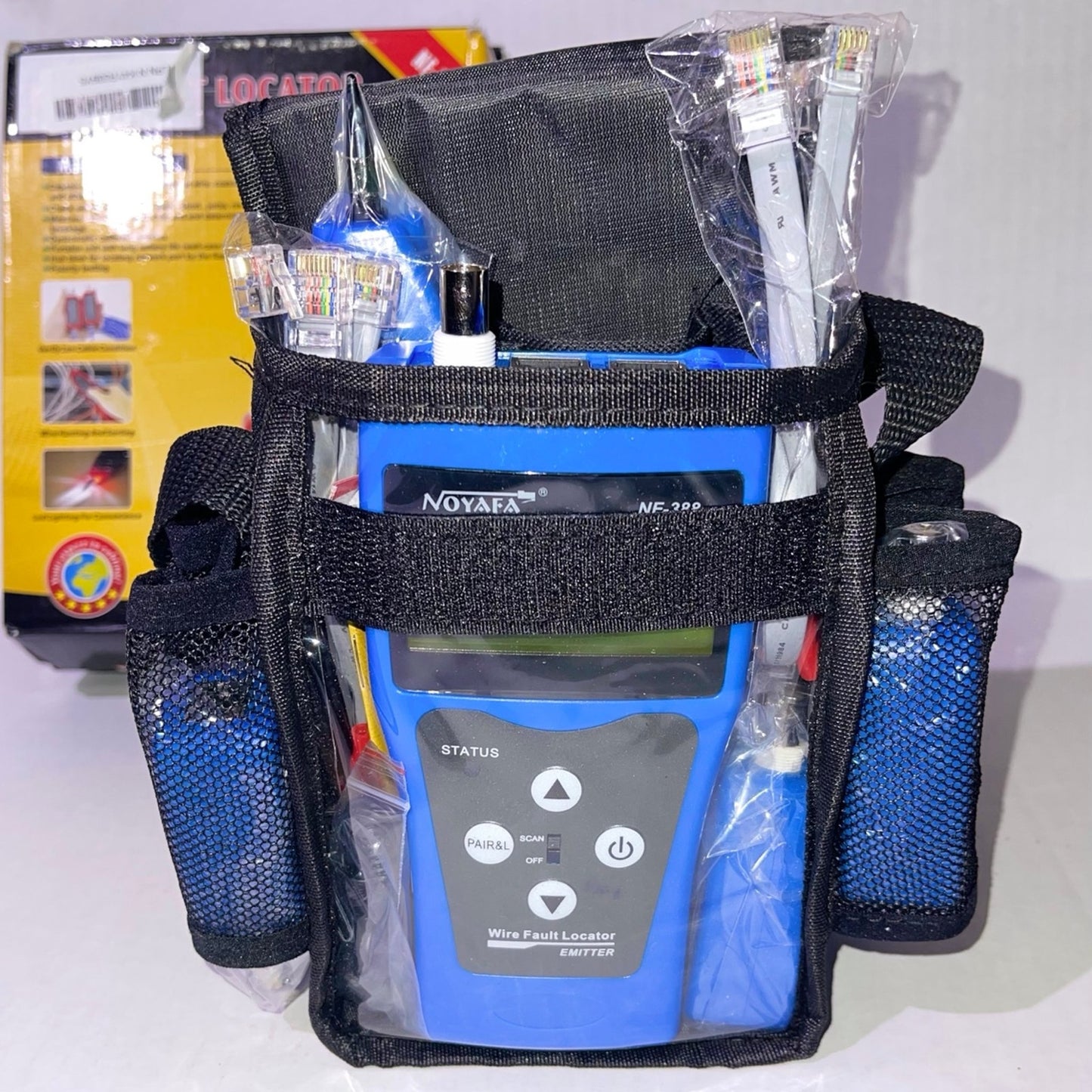 Network Cable Tester NF-388 Measure Length Continuity Test Wire Tracker RJ45 RJ11 Ethernet Cable Tester