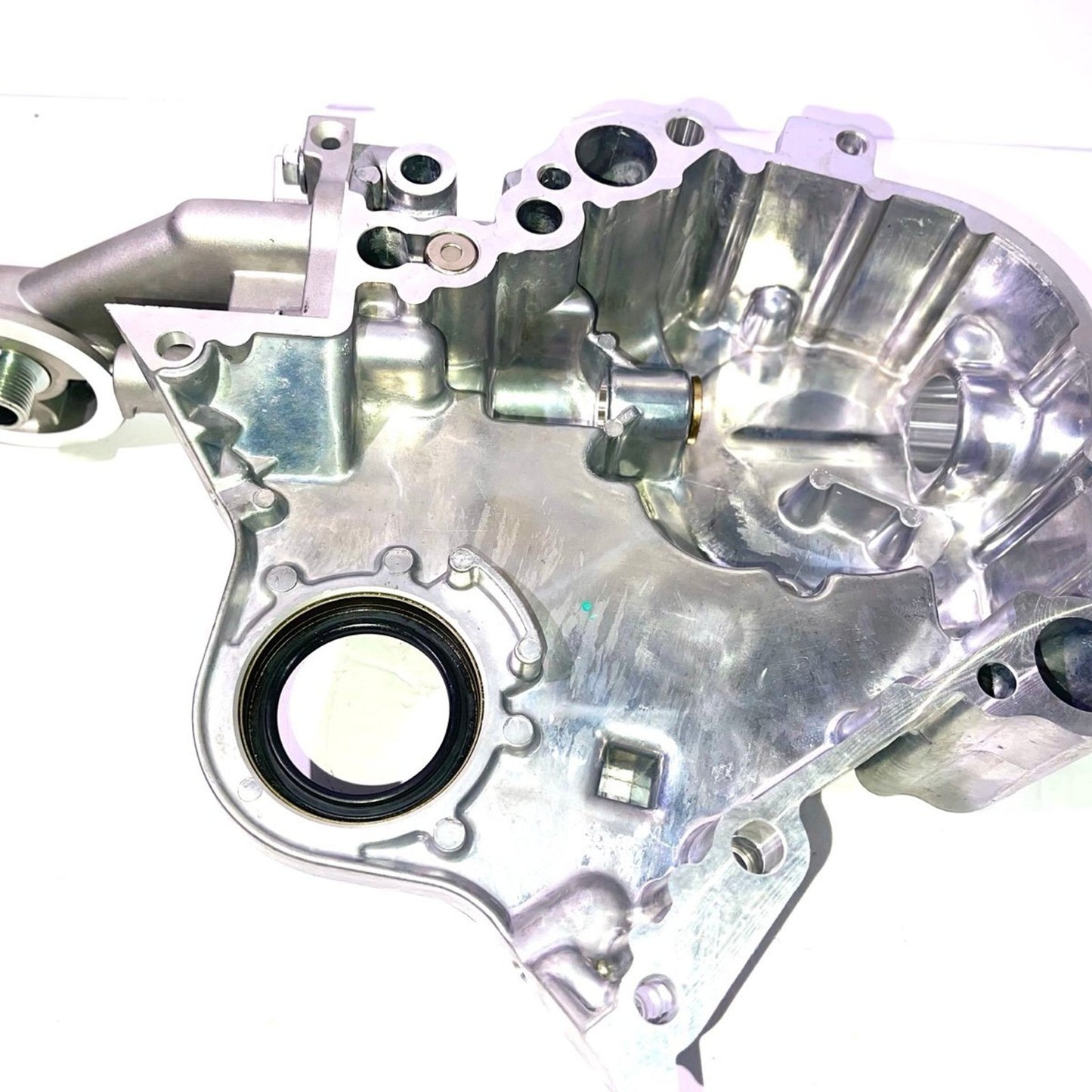 Timing Cover Oil Pump for Ford F150 Pickup Cougar Van Freestar Monterey Mustang Thunderbird Windstar Engine Timing Chain Oil Pump Cover Assembly Replacement TC232EN EQ-TC232EN