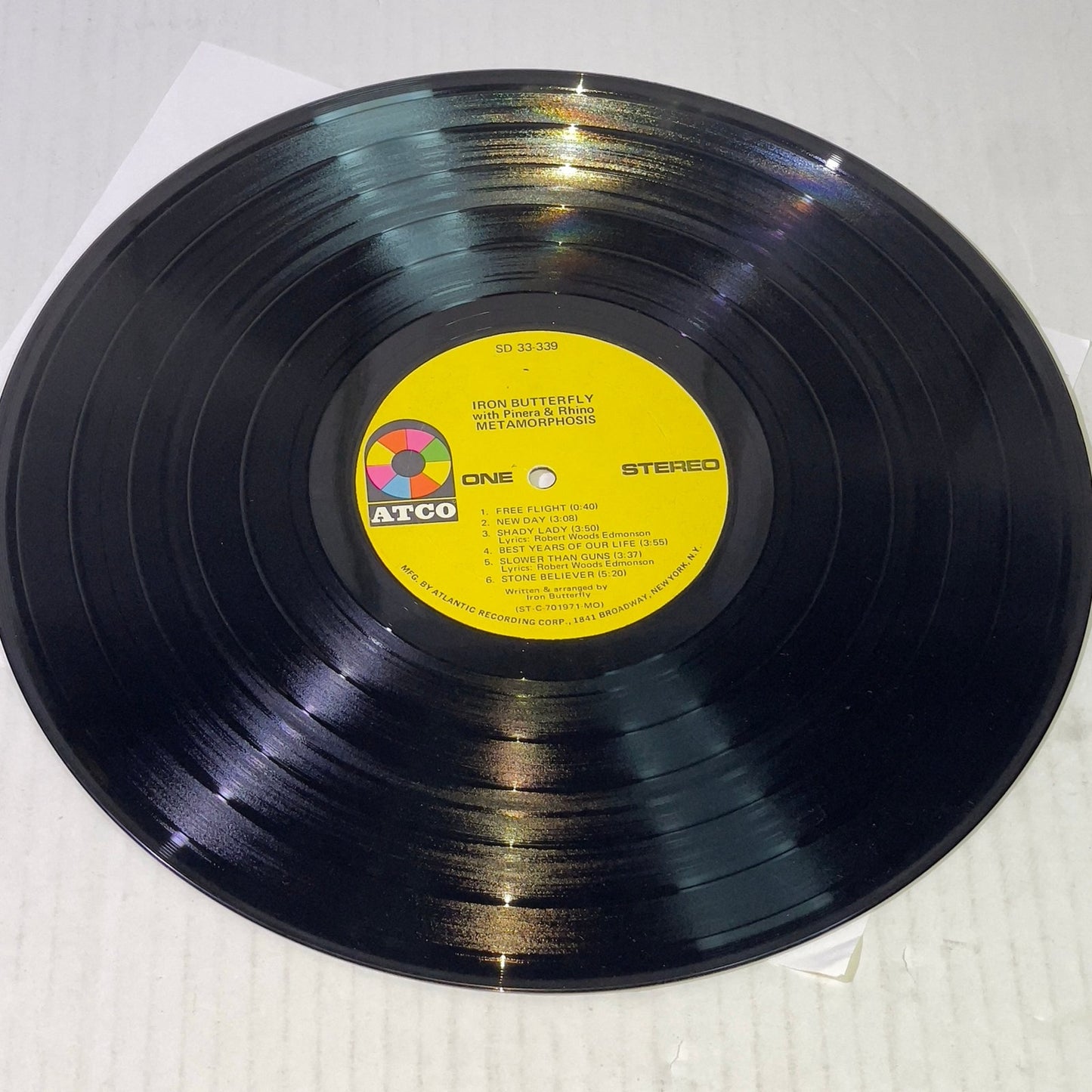 Iron Butterfly Metamorphosis German Vinyl LP RECORD 1970 Atlantic Records