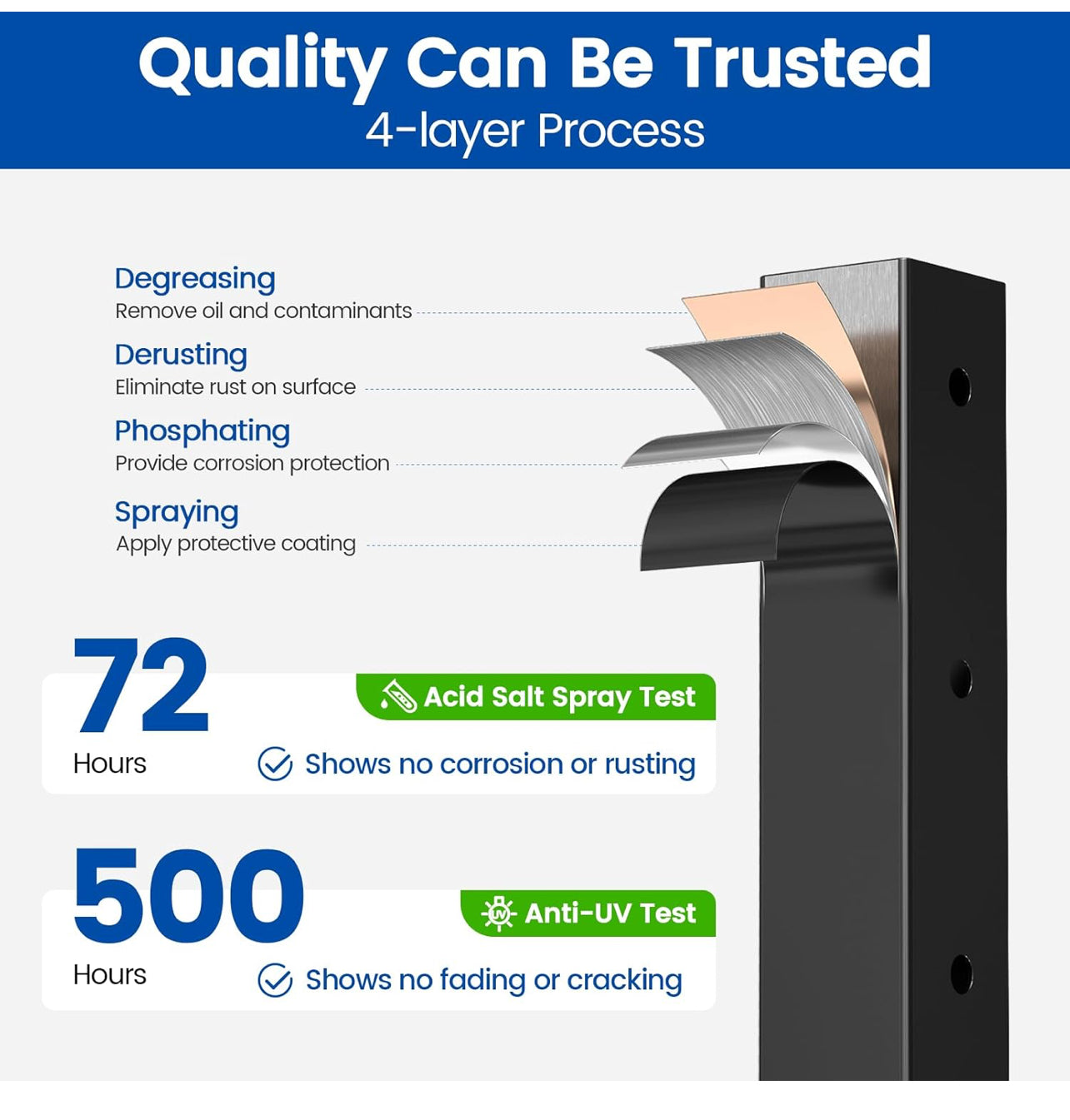 Muzata 15-20FT Modular Black Cable Railing Kit 36” 4 Level Post Kit Complete Set Cable Railing System For Decks Length Adjustable Easy DIY With Paper User Guide (No Handrail) RWS2 BH4S