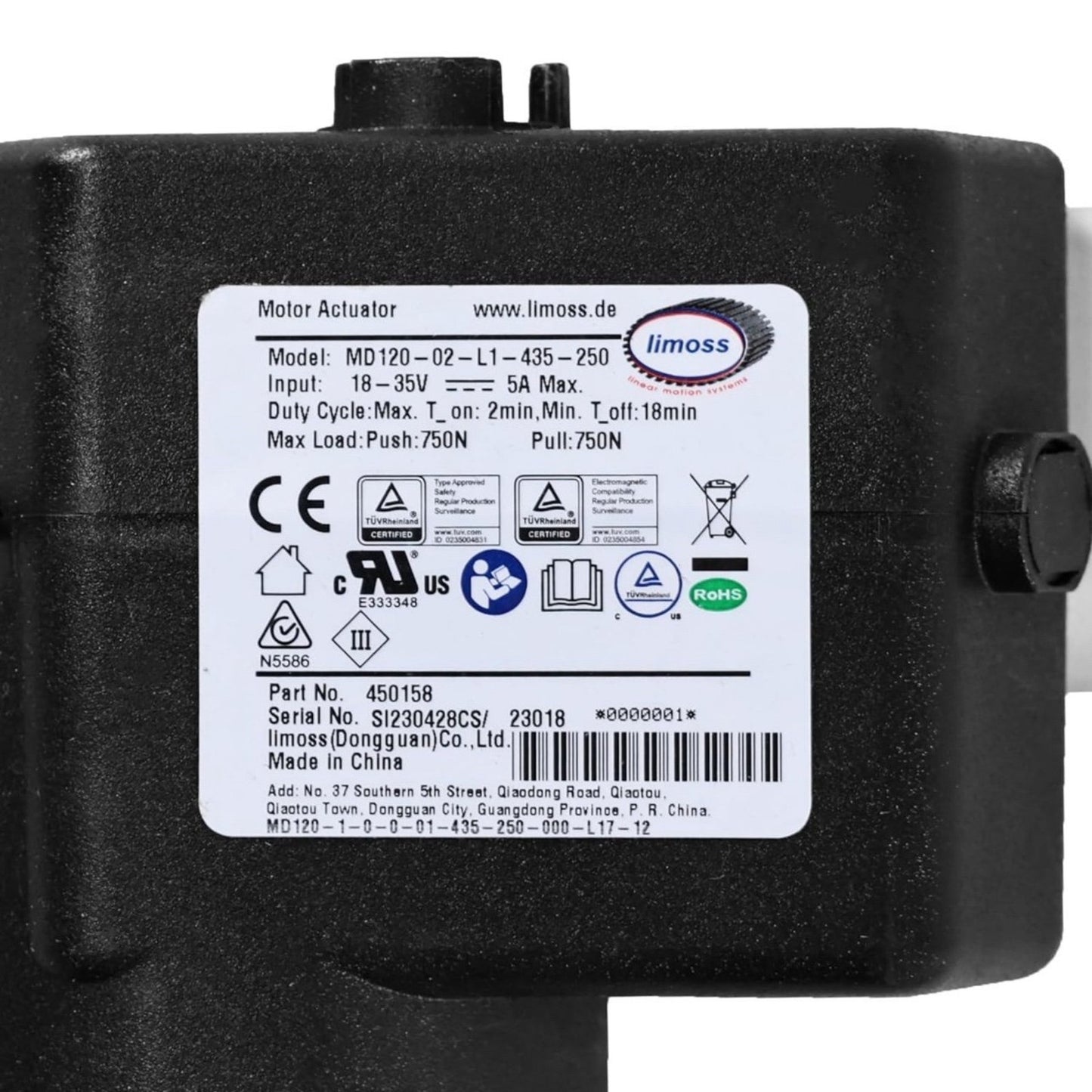 Fromann 450158 MD120-02-L1-435-250 for Power Recliner Lift Chairs Motor Actuator Replacement