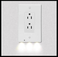 Decor LED Lighted - Night Light Wall Outlet Cover with LED lights No Wire or Battery Needed (Home)