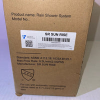 SR SUN RISE Shower Faucet Set Bathroom Square Rain Shower Head with Handheld Spray Wall Mounted Rainfall Shower Fixtures Brushed Nickel Shower Faucet Trim Repair Kits (Contain Shower Valve)