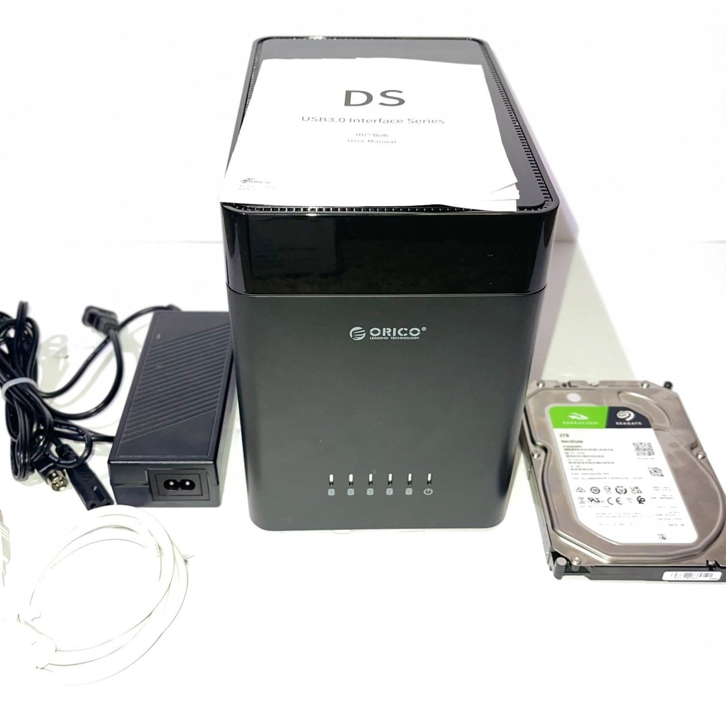 ORICO 5 Bay 3.5inch Hard Drive Enclosure USB 3.0 to SATA Magnetic Tool-Free External HDD Docking Station Case with 12V/6.5A Power Adapter for Family Storage Expansion Up to 90TB (5x18) - DS500U3 Seagate Barracuda ST2000DM008 2 TB 3.5" Internal Hard Drive