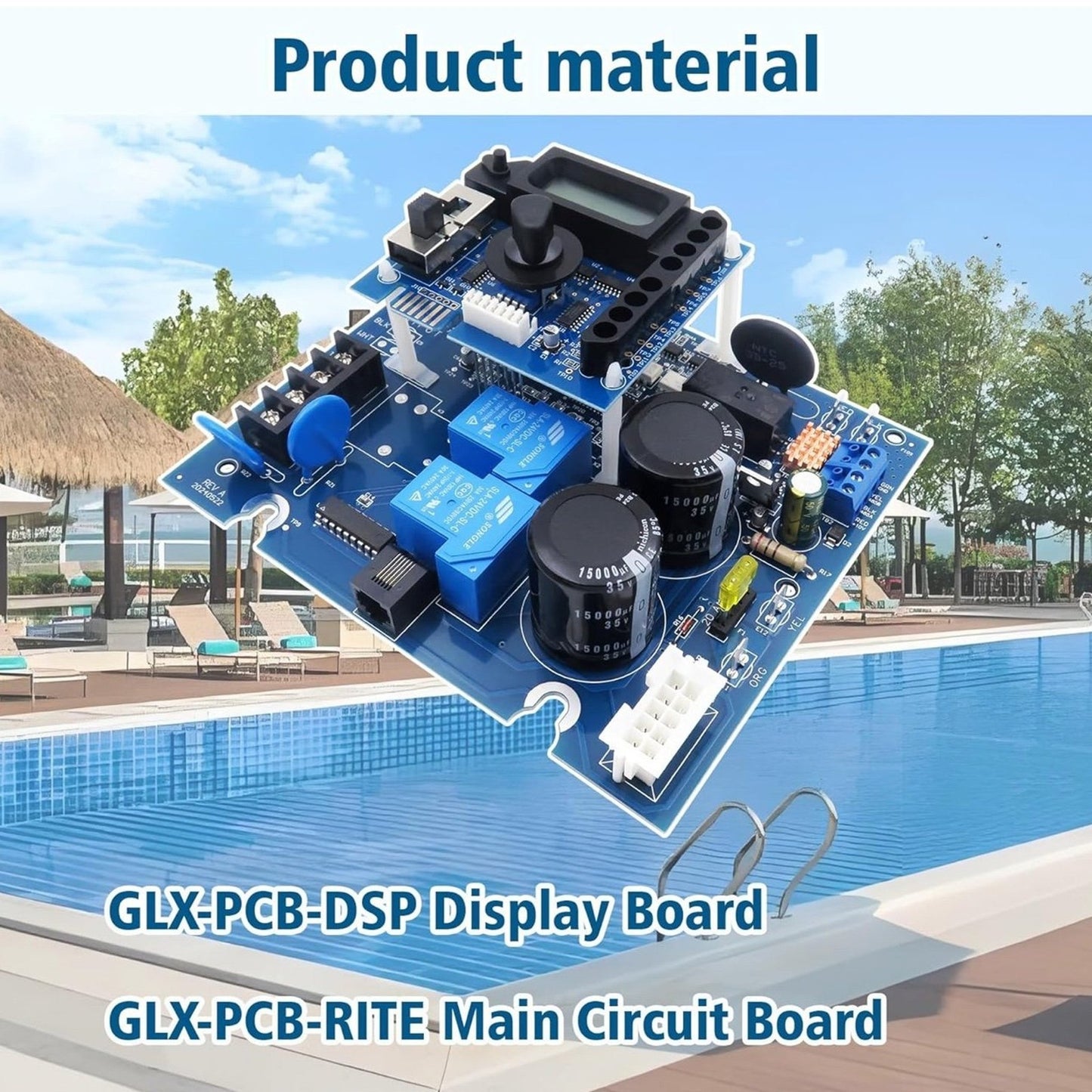 GLX-PCB-RITE Main Circuit Board & GLX-PCB-DSP Display Board with Hayward Goldlin