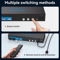 HDMI KVM Switch 2 Monitors 3 Computers EDID Simulation 4K@60Hz 3 Ports KVM Switc