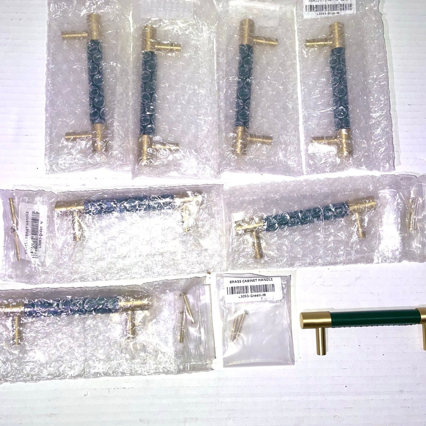 8PK 5” Barn Door Handle Sliding Door Pull Handle High Performance Handle Cabinet Door Drawer Kitchen Knobs Bathroom Heavy Duty Hardware Handle, Green