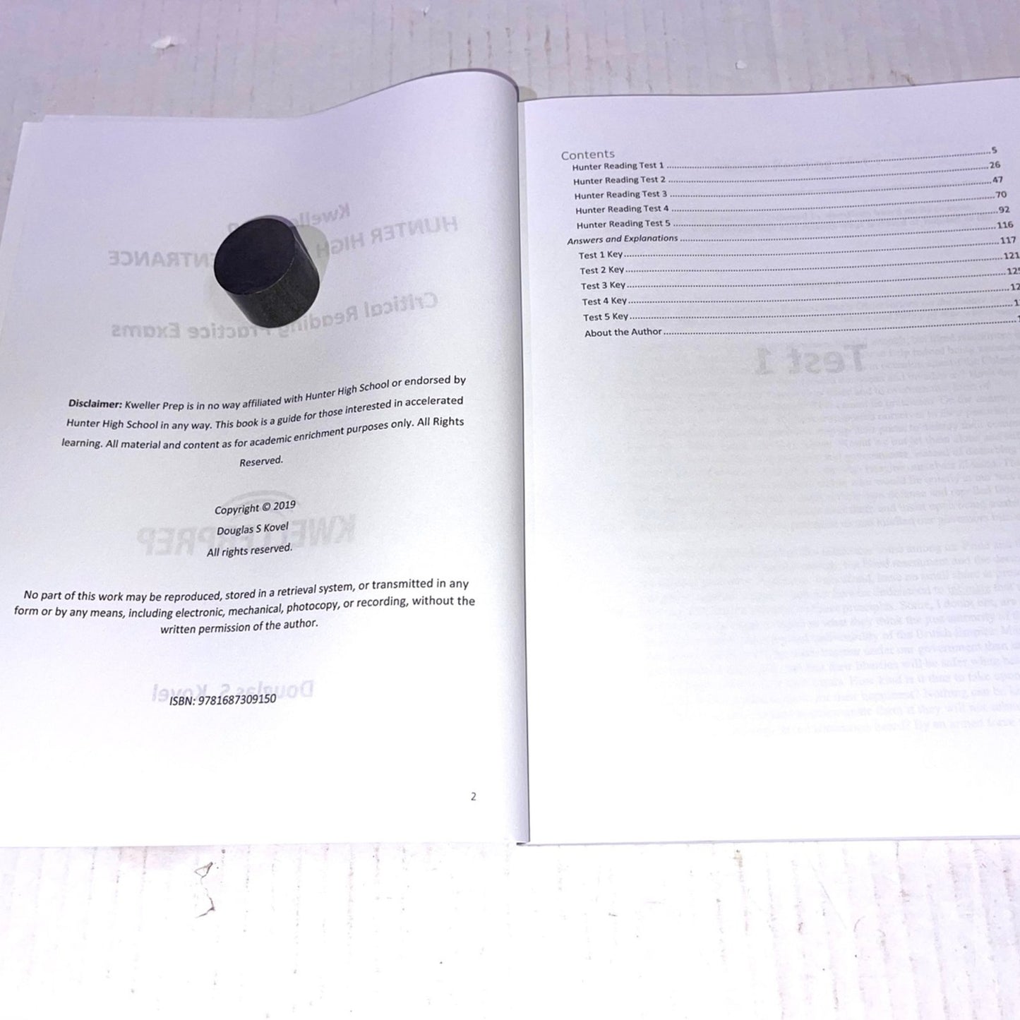 KWELLERPREP HUNTER HIGH SCHOOL ENTRANCE EXAM
CRITICAL READING PRACTICE EXAMS NEW