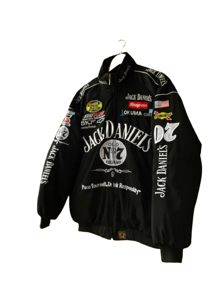 Vintage NASCAR No.7 Black & White Jacket (Unisex)