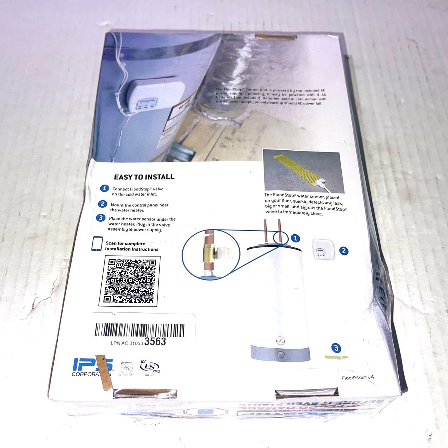 FloodStop Washing Machine Leak Detector Kit Automatic Water Shut-Off Visual NEW