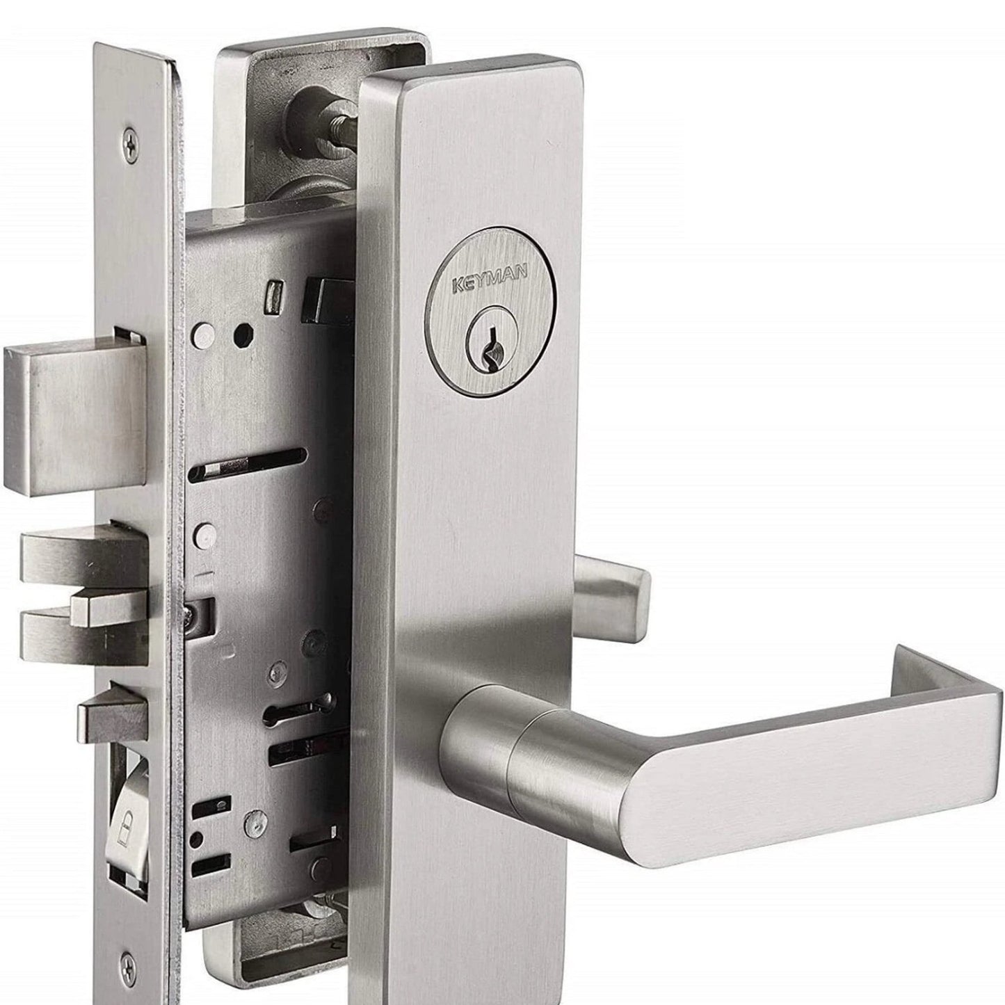 Commercial Heavy Duty Mortise Lock Escutcheon Plate Handle Set for Entrance/Office Front Door F20