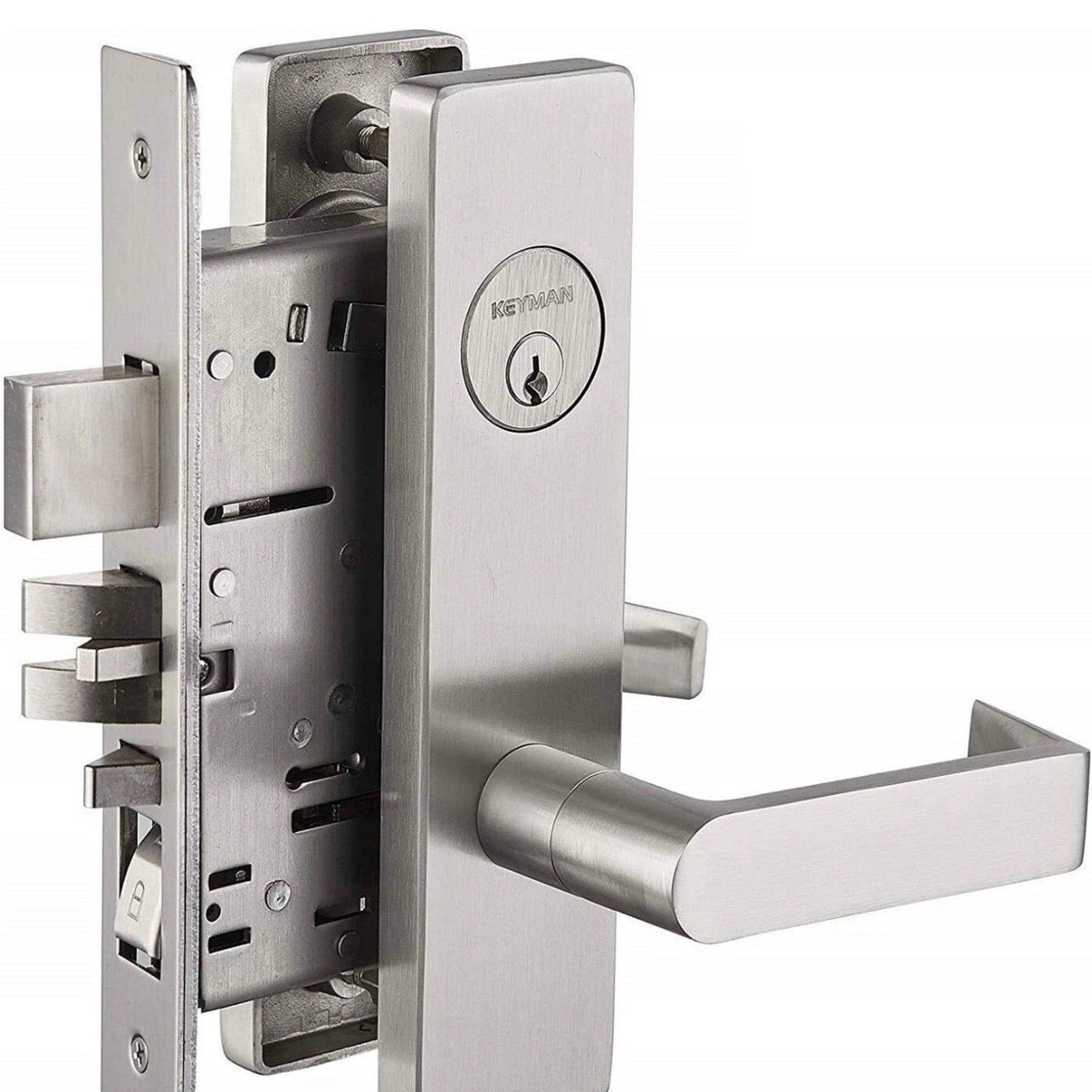 Commercial Heavy Duty Mortise Lock Escutcheon Plate Handle Set for Entrance/Office Front Door F20