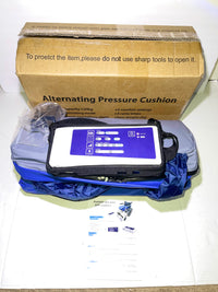 Alternating Pressure Seat Cushion for Wheelchairs with 24 Hour Air Pump Self Inflating Air Cell Cushion Pad for Pressure Relief Ulcer & Bed Sore Prevention Relieve Coccyx Tailbone Pain