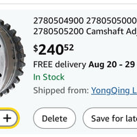 Camshaft Adjuster Intake Mercedes-Benz M157 M278 W166 W221 W222 W463(2780505100) 2780504900 2780505000 2780505100 2780505200