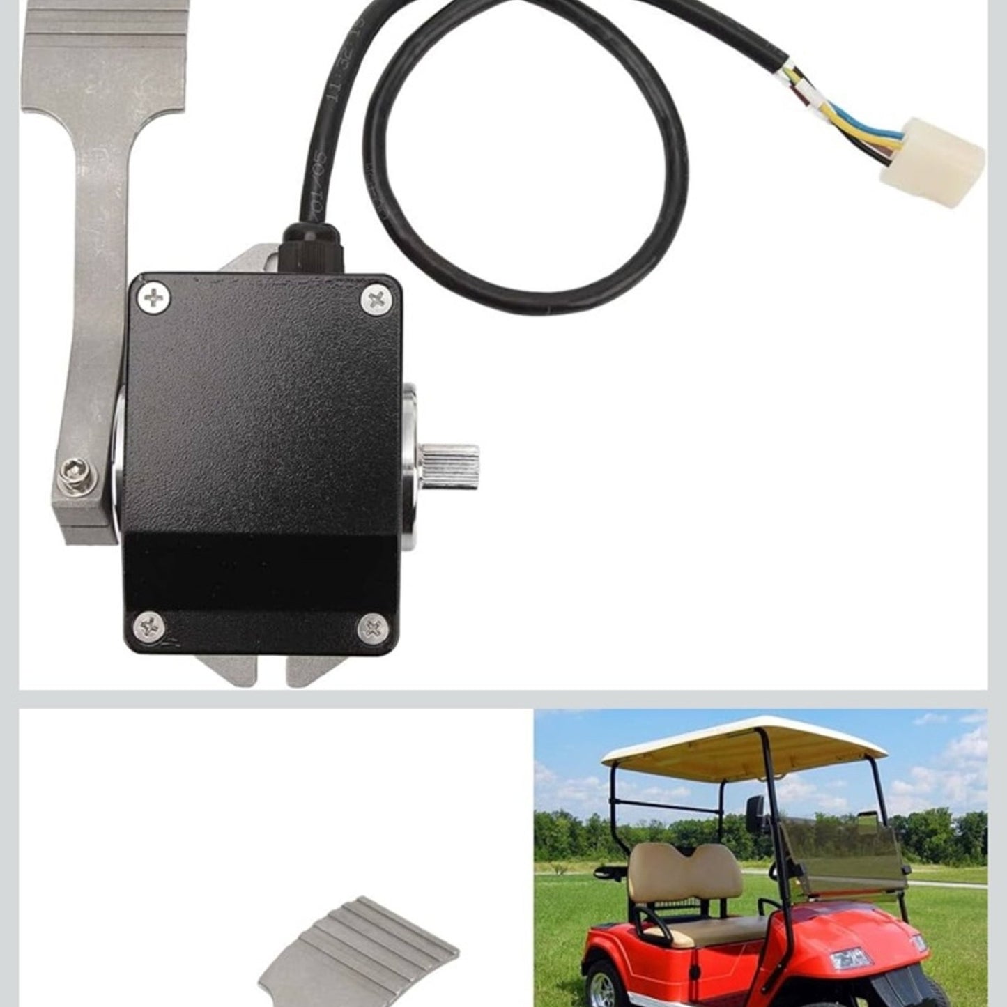 RJSQ 001 Metal Throttle Pedal 0 to 5V Accelerator Throttle Pedal Replacement for EV Cart