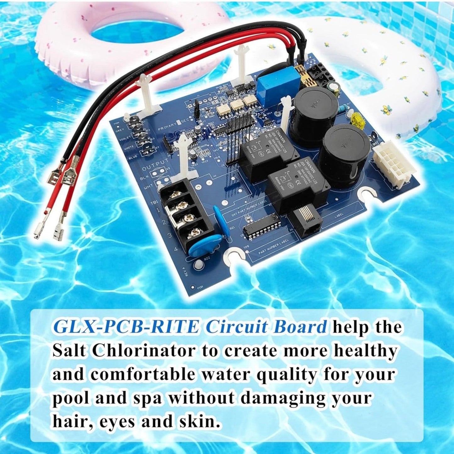 GLX-PCB-RITE Main Printed Circuit Board Replacement for Hayward Goldline AquaRite Salt Chlorine Generators