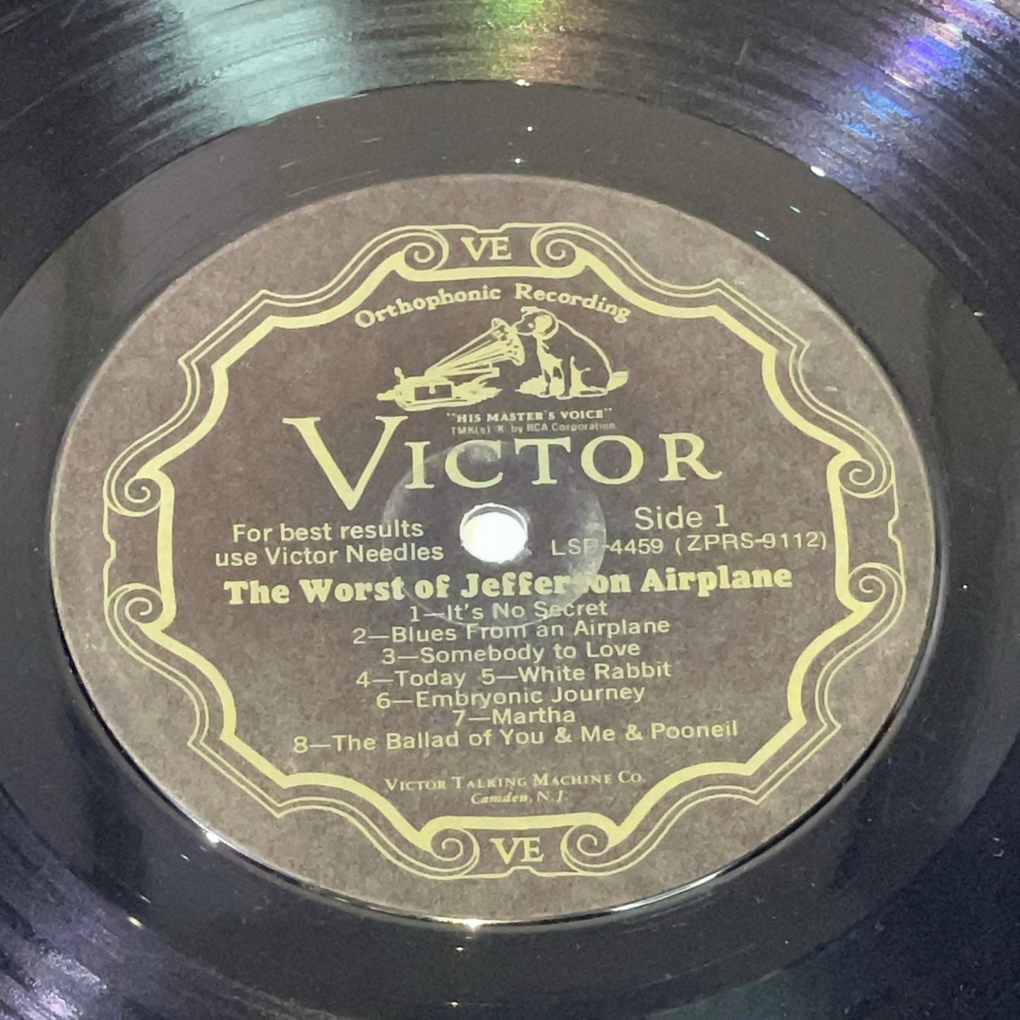 JEFFERSON AIRPLANE-THE WORST OF JEFFERSON AIRPLANE [Vinyl] 1970 Jefferson Airplane