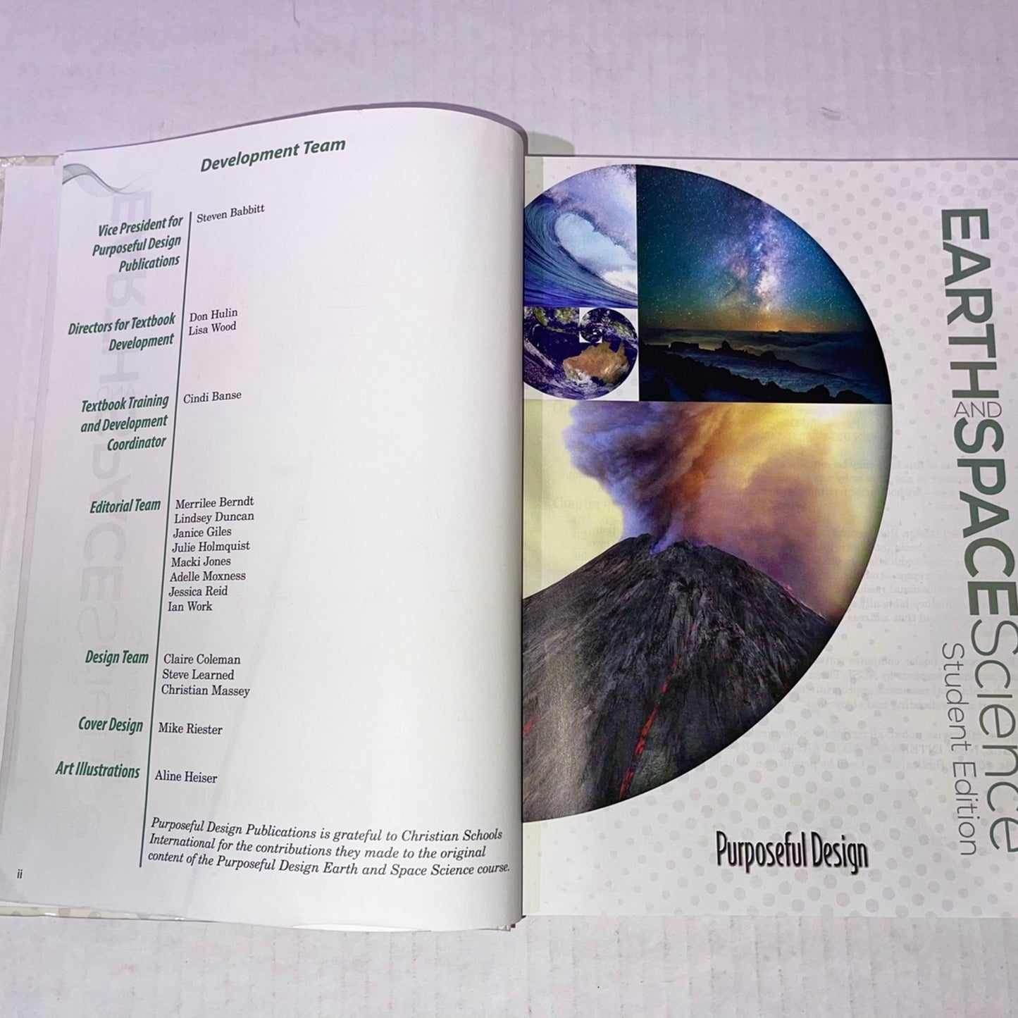 ACSI Purposeful Design, Earth & Space Science: Student Edition HARDCOVER