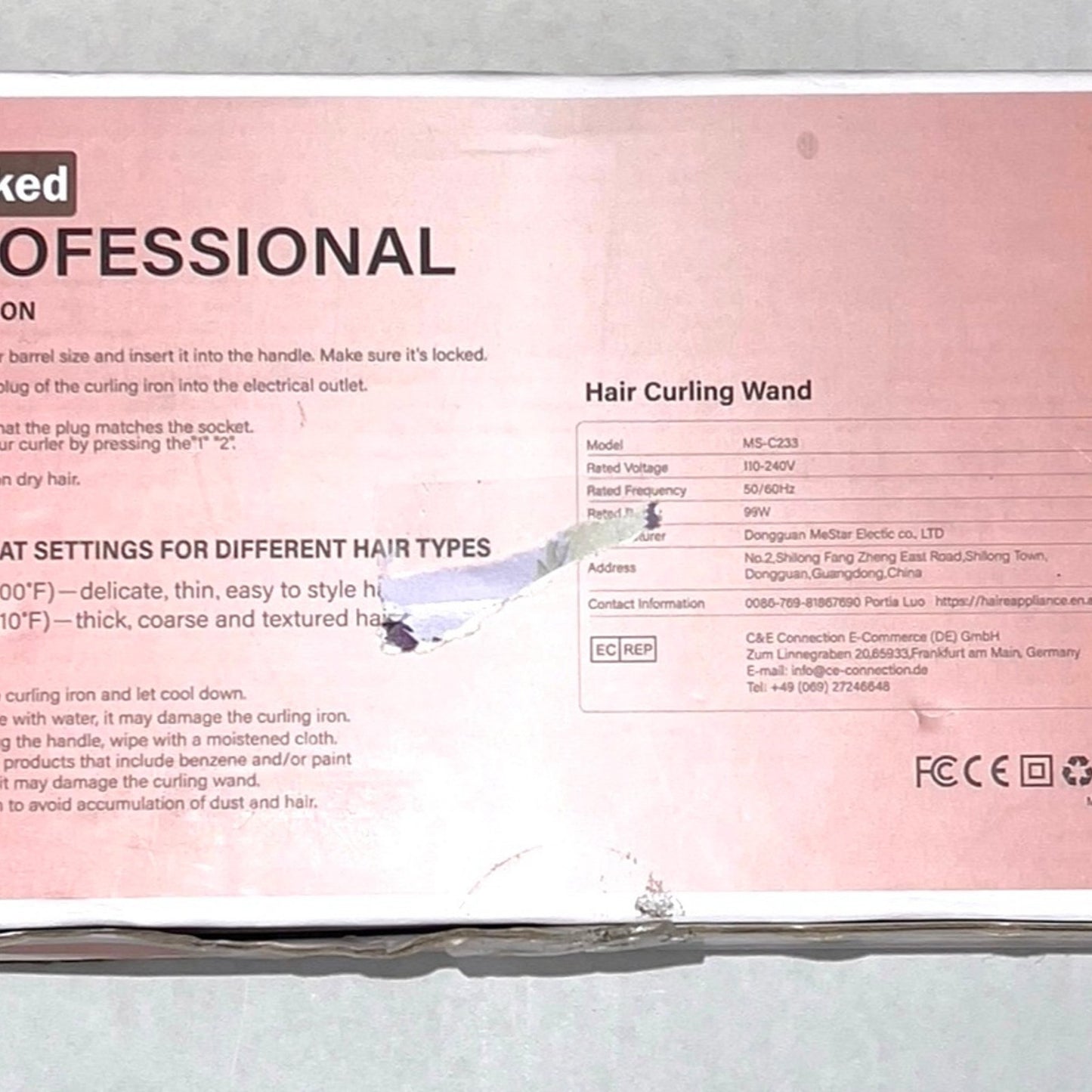 5-in-1 Ceramic Curling Iron Set 3 Barrels Flat Iron & Crimper Fast Heat 2 Temps Glove & Clip