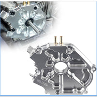 Dual Bearing Billet Side cover For GX200/Clone 196 Predator Hemi, Ghost, Tillotson 212 and 224 Engine Silver