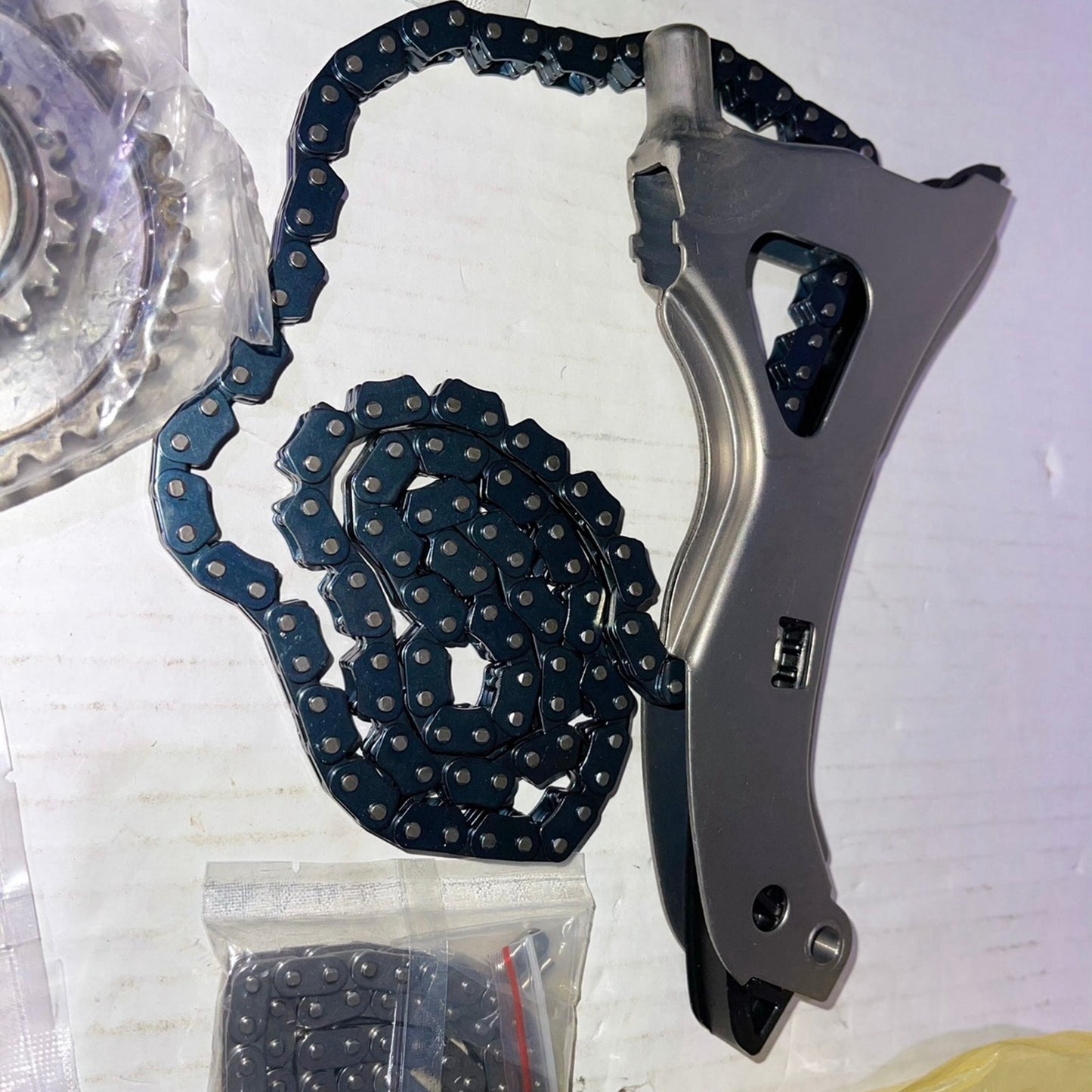 Engine Timing Chain Kit with Gear Tensioners Guide Rails for Mercedes E350 GL450 E400 ML350 GLK350 M276 3.0L 3.5L V6, Replace OE 2760520100,2780520316,2760500611,2760522116